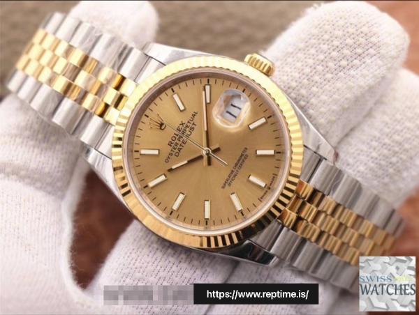ROLEX DATEJUST CHAMPAGNE DIAL STAINLESS STEEL 36MM SWISS REPLICA m126233.0015 - Image 4