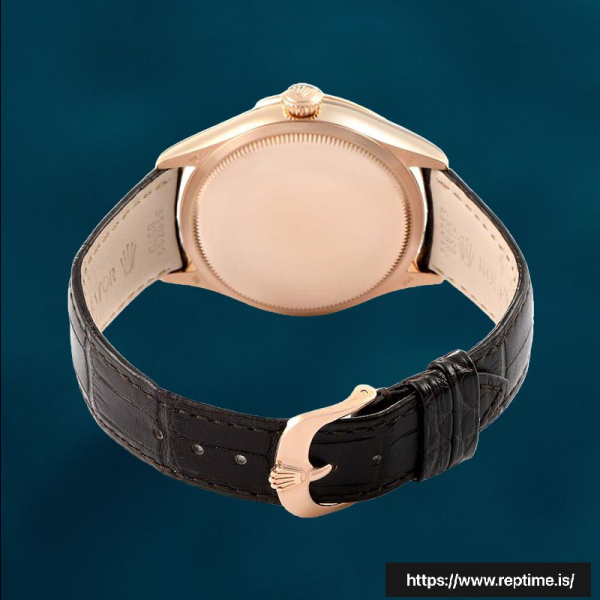 ロレックスチェリーニm50525-0016メンズ39ミリメートル革ストラップウォッチ - Image 4