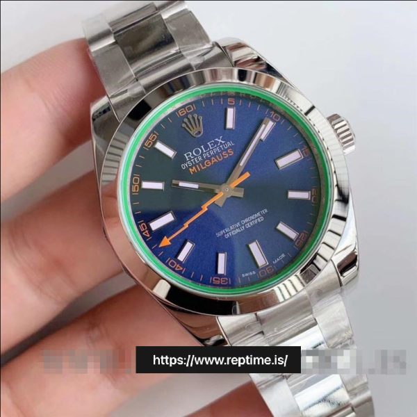 ロレックス ミルガウス 116400.2 メンズ ブルー 40MM - Image 4