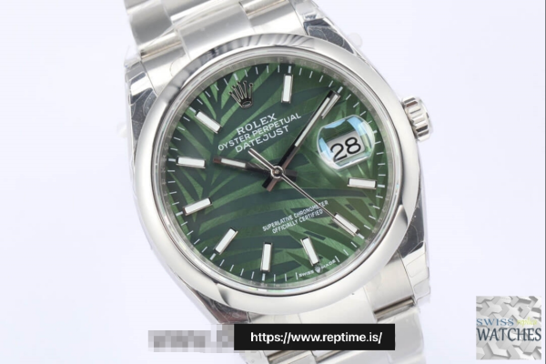 ROLEX DATEJUST GREEN DIAL STAINLESS STEEL 36MM SWISS REPLICA m126200.0020 - Image 4