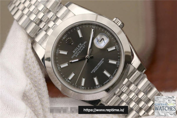 ROLEX DATEJUST GREY DIAL STAINLESS STEEL 41MM SWISS REPLICA m126300.0008 - Image 4