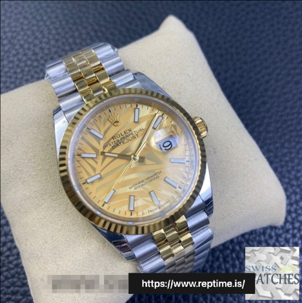 ROLEX DATEJUST YELLOW DIAL STAINLESS STEEL 36MM SWISS REPLICA m126233.0037 - Image 4