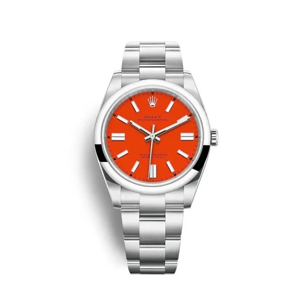 ロレックス オイスターパーペチュアル 41mm コーラルレッド
