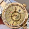 ROLEX SKY DWELLER YELLOW DIAL STAINLESS STEEL 42MM SWISS REPLICA 326938.72418 - Image 5