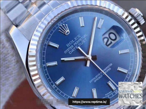 ROLEX DATEJUST BLUE DIAL STAINLESS STEEL 36MM SWISS REPLICA m126334.0002 - Image 5