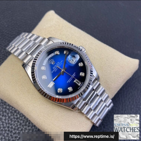 ロレックスデイデイトブルーダイヤルサファイアクリスタル36MMスイスレプリカm128239.0023 - Image 5