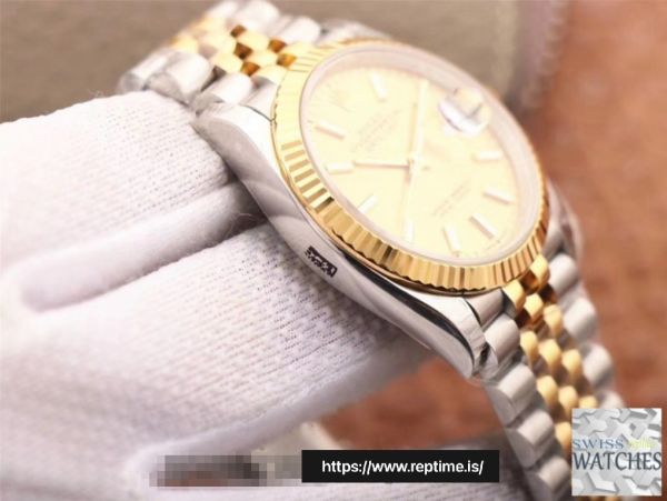 ROLEX DATEJUST CHAMPAGNE DIAL STAINLESS STEEL 36MM SWISS REPLICA m126233.0015 - Image 6