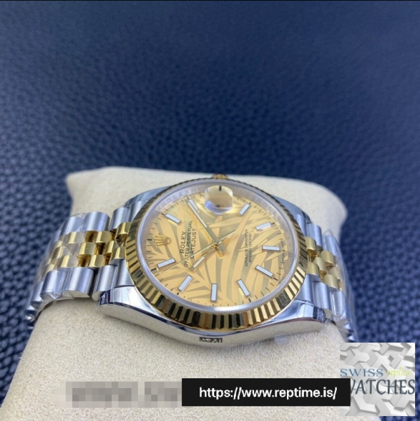 ROLEX DATEJUST YELLOW DIAL STAINLESS STEEL 36MM SWISS REPLICA m126233.0037 - Image 6