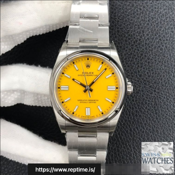 ロレックスオイスターパーペチュアルイエローダイヤルスクラッチプルーフ36MMスイスレプリカm126000.0004 - Image 9