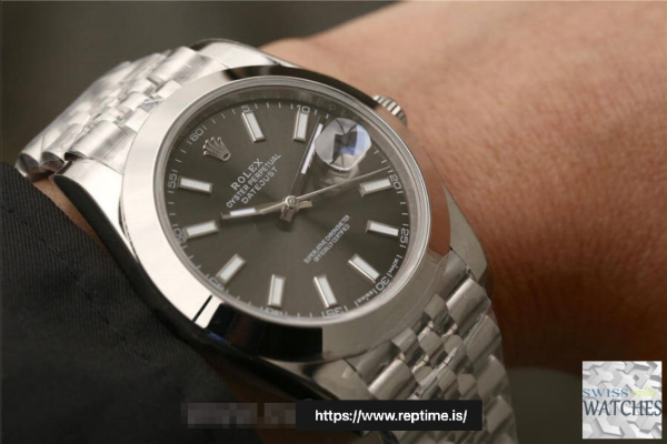 ROLEX DATEJUST GREY DIAL STAINLESS STEEL 41MM SWISS REPLICA m126300.0008 - Image 9