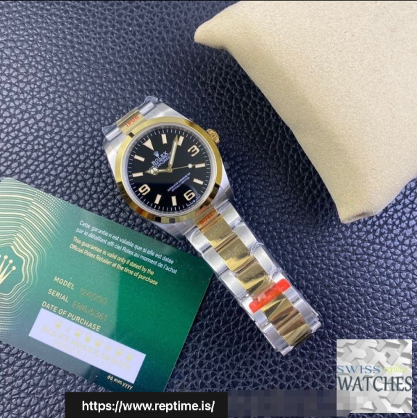 ROLEX EXPLORER BLACK DIAL STAINLESS STEEL 36MM SWISS REPLICA m124273.0001 - Image 9